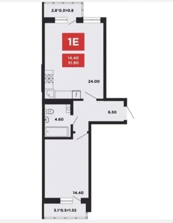 
  Продается 1-комн. квартира 53 м². Фото 16.