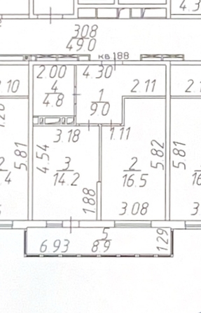 
  Продается 1-комн. квартира 53.4 м². Фото 24.
