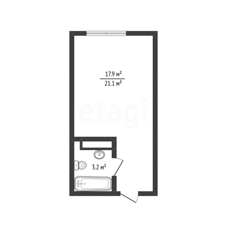 
  Продается студия 21.1 м². Фото 1.