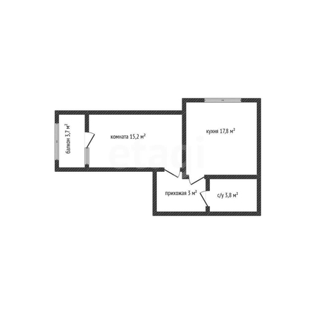 
  Продается 1-комн. квартира 41.4 м². Фото 2.
