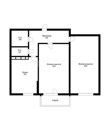 
  Продается 2-комн. квартира 65 м², в ЖК Fresh (Фреш), литера 2. Фото 1.