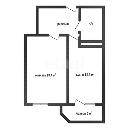 
  Продается 1-комн. квартира 44.1 м². Фото 1.