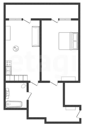 
  Продается 1-комн. квартира 49.6 м². Фото 1.