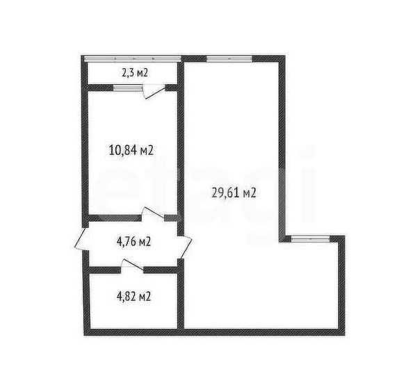 
  Продается 1-комн. квартира 50.1 м². Фото 1.