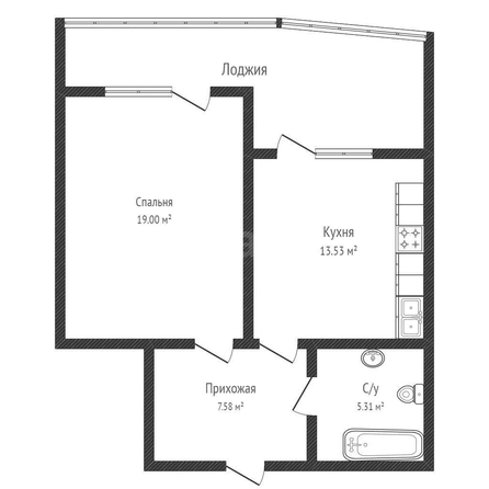 
  Продается 1-комн. квартира 47.1 м². Фото 1.