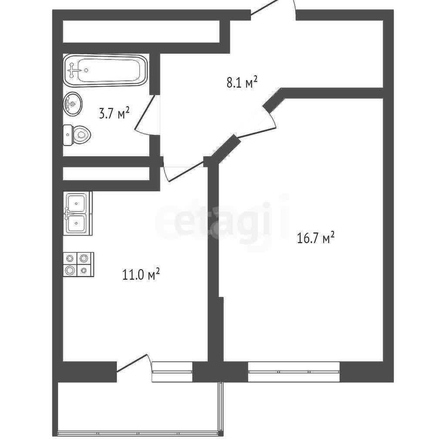 
  Продается 1-комн. квартира 39.3 м², в ЖК Fresh (Фреш), литера 2. Фото 6.