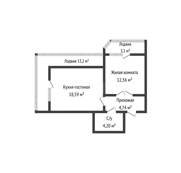 
  Продается 1-комн. квартира 41.4 м², в ЖК Ural (Урал). Фото 1.