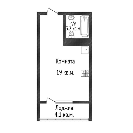 
  Продается студия 22.2 м². Фото 1.