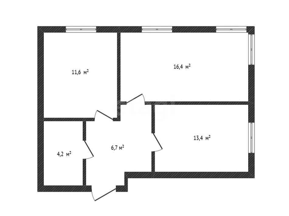 
  Продается 2-комн. квартира 52.3 м². Фото 1.