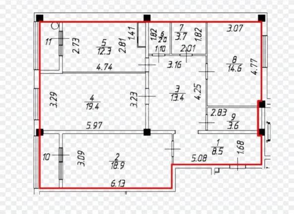
  Продается 3-комн. квартира, 96.4 м², Тюльпановая ул, д. 10к3
. Фото 12.