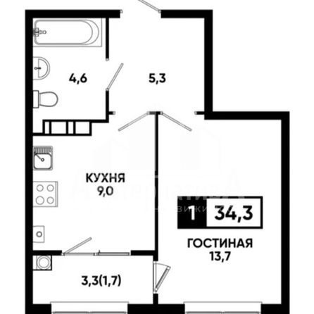 
  Продается 1-комн. квартира, 34.3 м², Катыхина ул
. Фото 2.