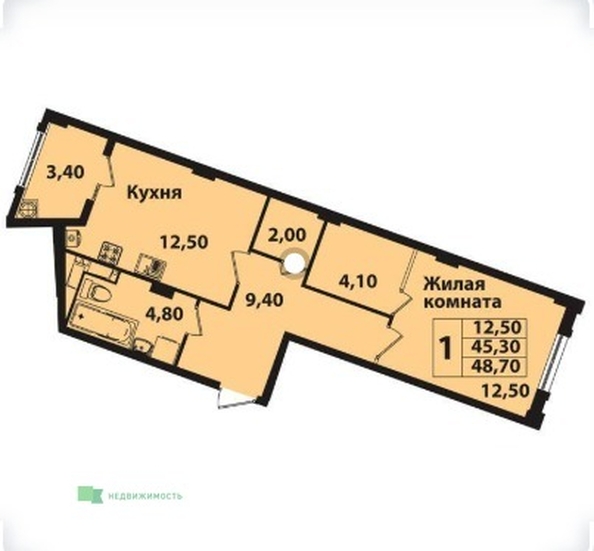
  Продается 1-комн. квартира, 49.6 м², Гражданская ул, д. 5
. Фото 5.