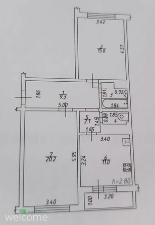 
  Продается 2-комн. квартира, 62.7 м², Пирогова ул, д. 102к1
. Фото 3.