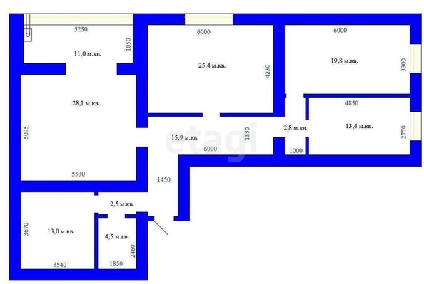 
   Продам 3-комнатную, 148 м², Восточный пер, 8

. Фото 23.