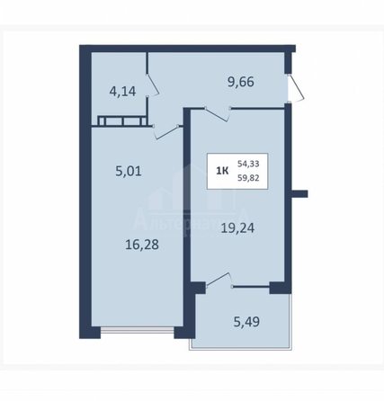 
  Продается 1-комн. квартира 59.82 м². Фото 4.