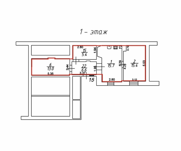 
  Продается 2-комн. квартира 56.1 м². Фото 6.