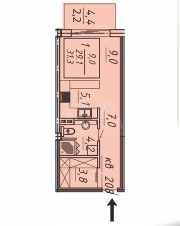 
  Продается 1-комн. квартира 30 м². Фото 1.