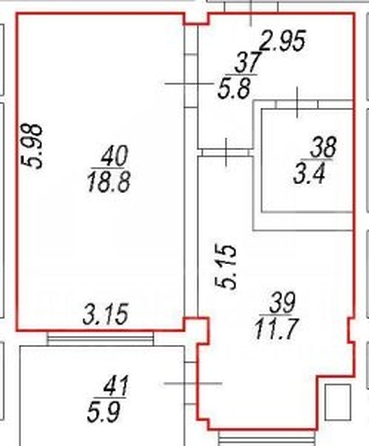 
  Продается 1-комн. квартира 39.7 м². Фото 2.