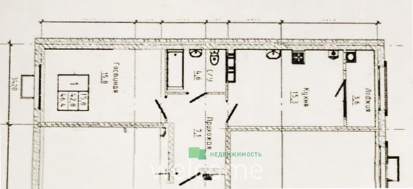 
  Продается 1-комн. квартира 46.4 м². Фото 14.