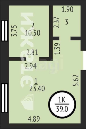 
  Сдам в аренду 1-комнатную квартиру, 34.3 м², Михайловск

. Фото 10.