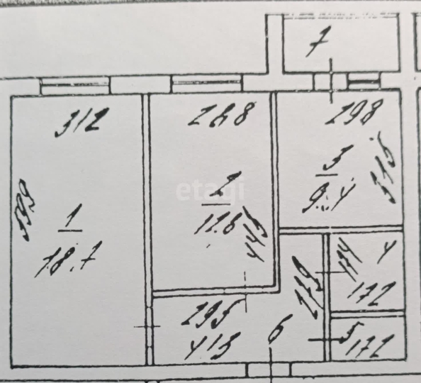 
   Продам 2-комнатную, 54.8 м², 50 лет ВЛКСМ ул, 14б

. Фото 9.