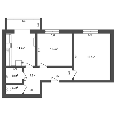 
  Сдам в аренду 2-комнатную квартиру, 60 м², Ставрополь

. Фото 8.