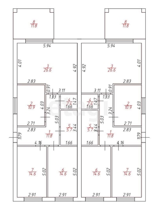 
   Продам коттедж, 102 м², Михайловск

. Фото 12.