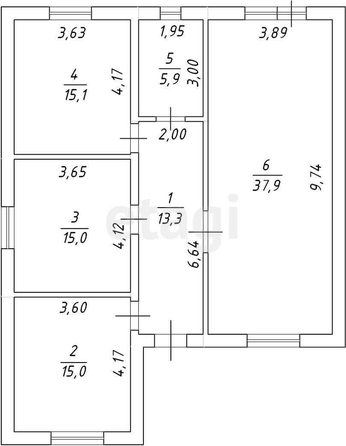 
   Продам дом, 100 м², Ставрополь

. Фото 8.