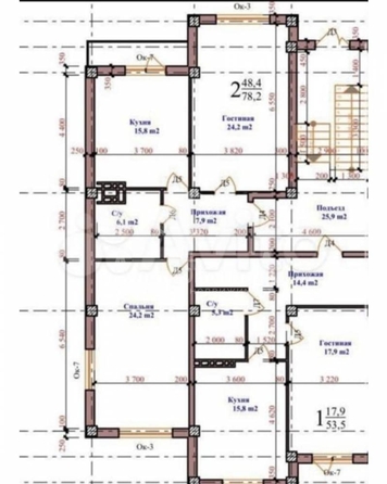 
  Продается 2-комн. квартира, 78.2 м², Парковая ул
. Фото 2.