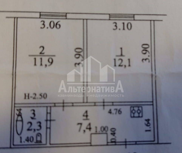 
  Продается 2-комн. квартира, 33.7 м², Красивая ул
. Фото 12.