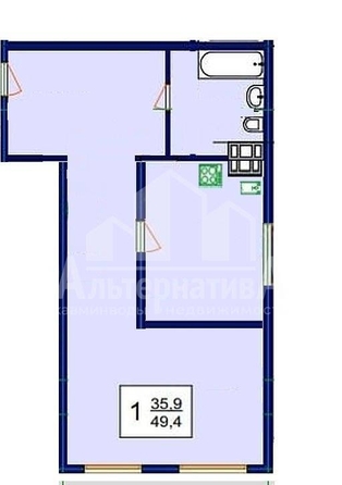 
  Продается 1-комн. квартира 49.4 м². Фото 2.
