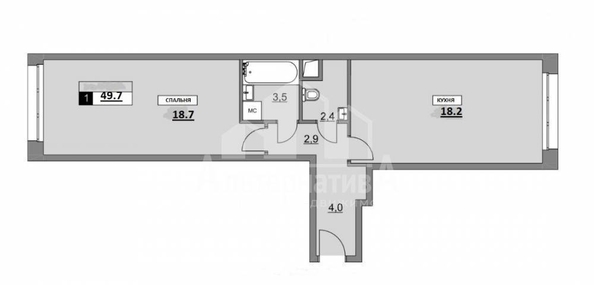 
  Продается 1-комн. квартира, 47 м², Коллективная ул
. Фото 2.
