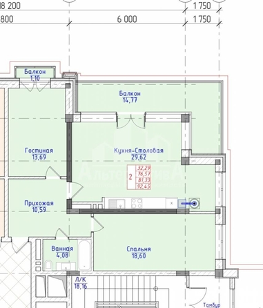 
  Продается 3-комн. квартира, 92 м², Желябова ул
. Фото 3.