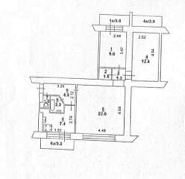 
  Продается 3-комн. квартира 66.5 м². Фото 4.