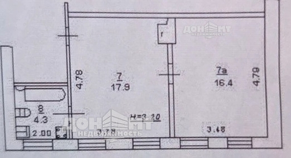 
  Продается 2-комн. квартира 31.8 м². Фото 1.