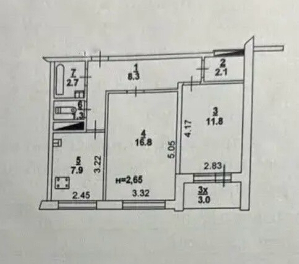 
  Продается 2-комн. квартира 52.4 м². Фото 23.