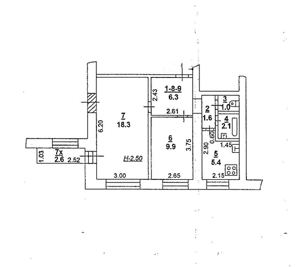
  Продается 2-комн. квартира 48 м². Фото 9.