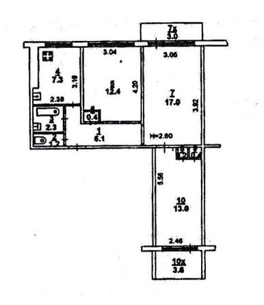 
  Продается 3-комн. квартира 60.3 м². Фото 14.