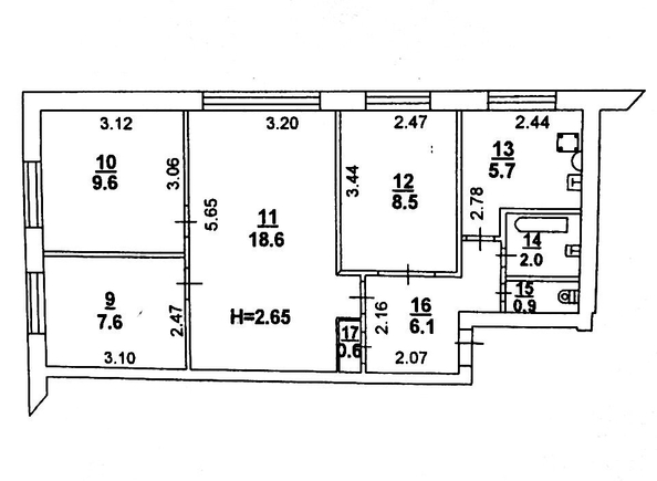 
  Продается 4-комн. квартира 59.6 м². Фото 22.