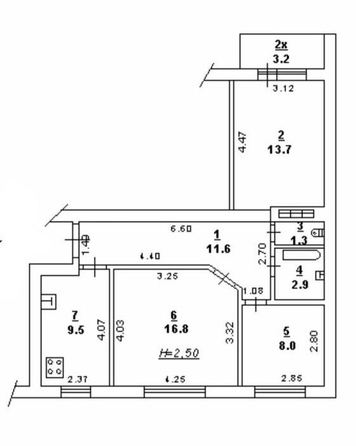 
  Продается 3-комн. квартира 64 м². Фото 10.