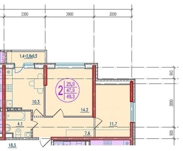 
  Продается 2-комн. квартира 49 м². Фото 13.