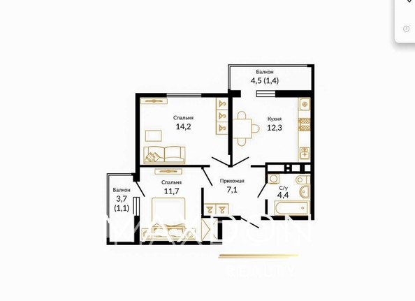 
   Продам 2-комнатную, 52 м², 339-й Стрелковой Дивизии ул, 10а

. Фото 15.