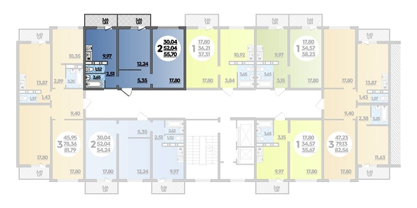 
   Продам 2-комнатную, 55.7 м², Дмитрия Петрова ул, 9

. Фото 1.