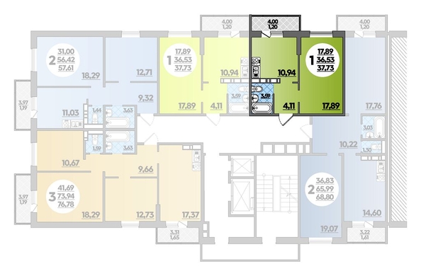 
   Продам 1-комнатную, 37.73 м², Уланская ул, 17 ст1

. Фото 1.