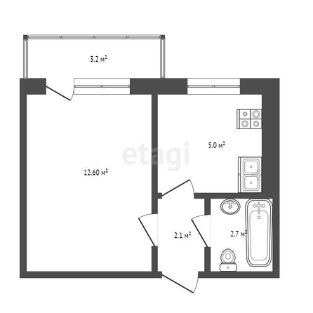 
   Продам 1-комнатную, 22.4 м², Миронова ул, 7

. Фото 1.