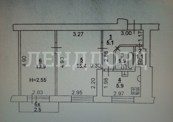 
   Продам 2-комнатную, 42 м², Шеболдаева ул, 15

. Фото 6.