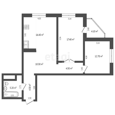 
   Продам 3-комнатную, 71 м², Скачкова ул, 64

. Фото 1.