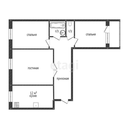 
   Продам 3-комнатную, 57.9 м², Филимоновская ул, 137

. Фото 1.