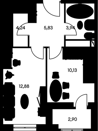 
   Продам 1-комнатную, 40.19 м², Культура, дом 1

. Фото 1.