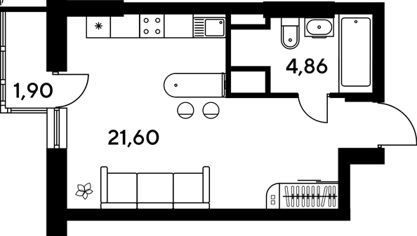 
   Продам студию, 27.94 м², Малина Парк, дом 4

. Фото 1.